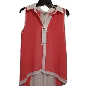 Young Threads coral med NWT HI/LOW top